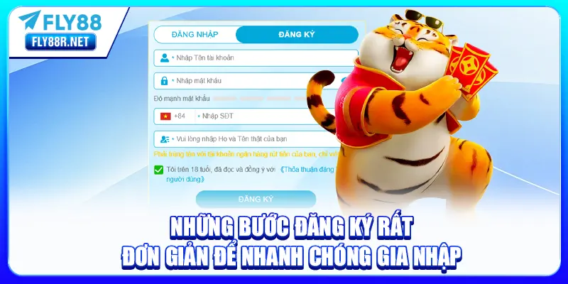 Những bước đăng ký rất đơn giản để nhanh chóng gia nhập